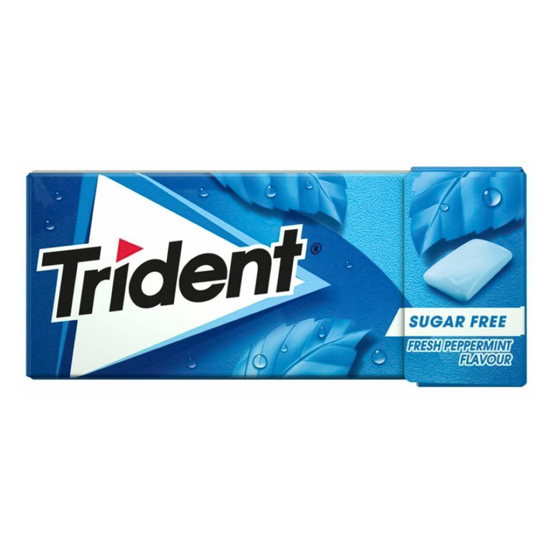 TRIDENT FRESH PEPPERMINT S/F 14G